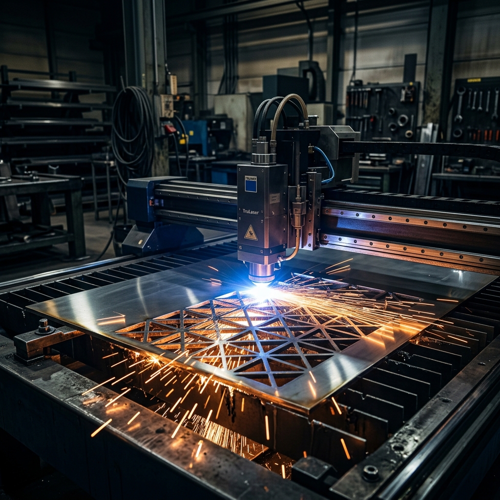 Fiber Laser Cutting Machine in Action